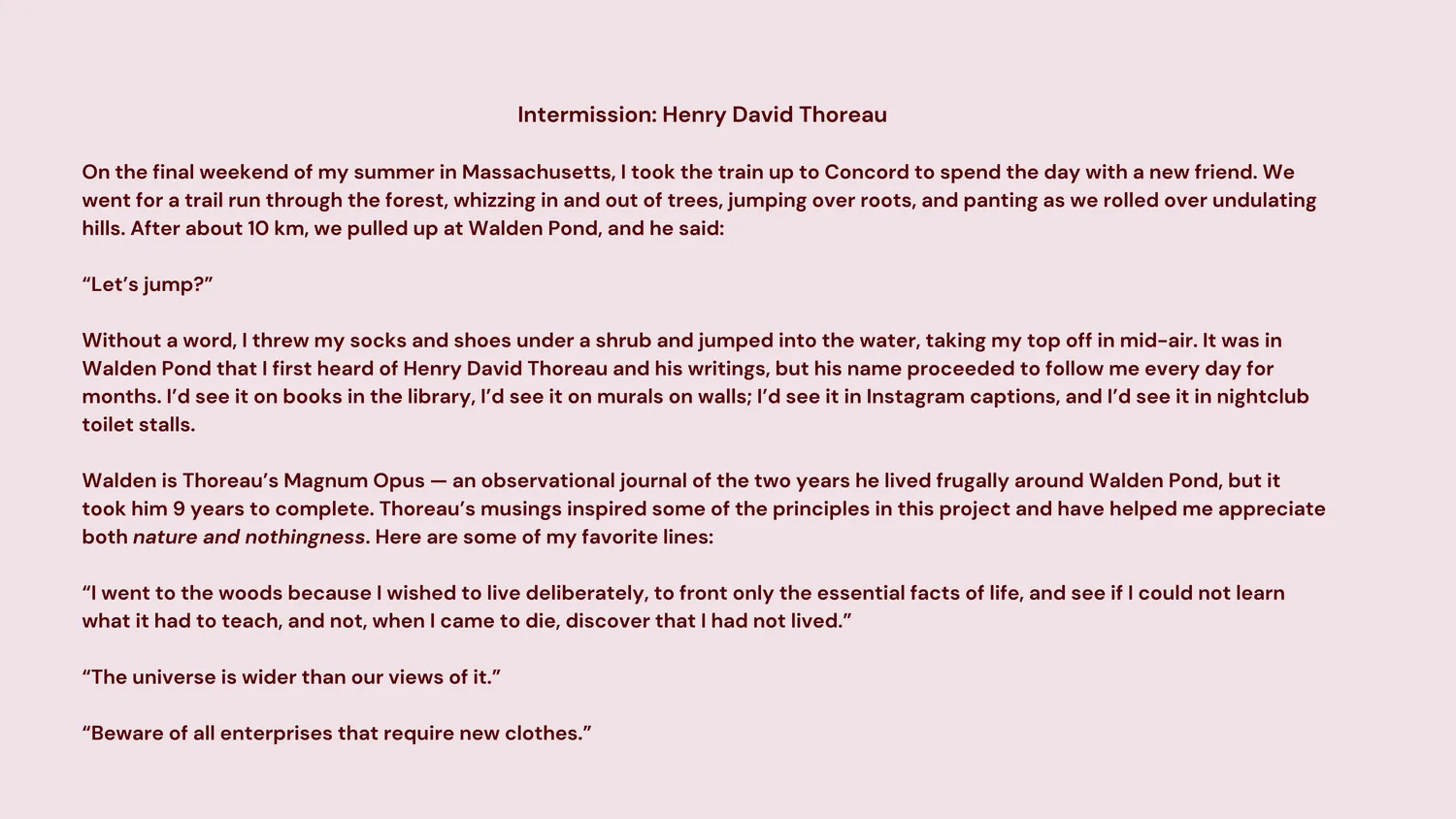 Notes on Vacationing — 7 of 10